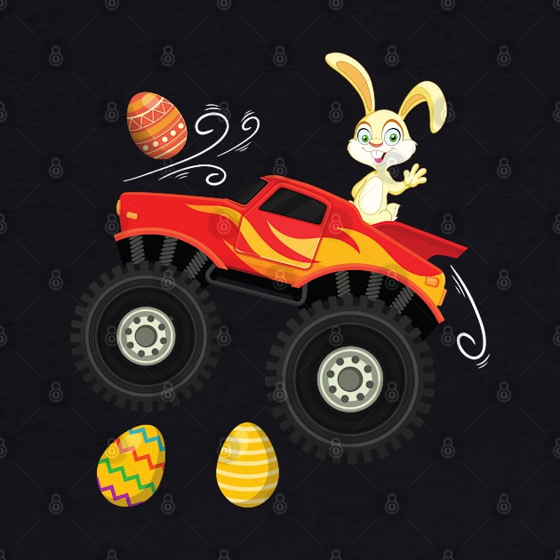 Dabbing Bunny Happy Easter Monster Truck Lovers Kids Boys by Johner_Clerk_Design